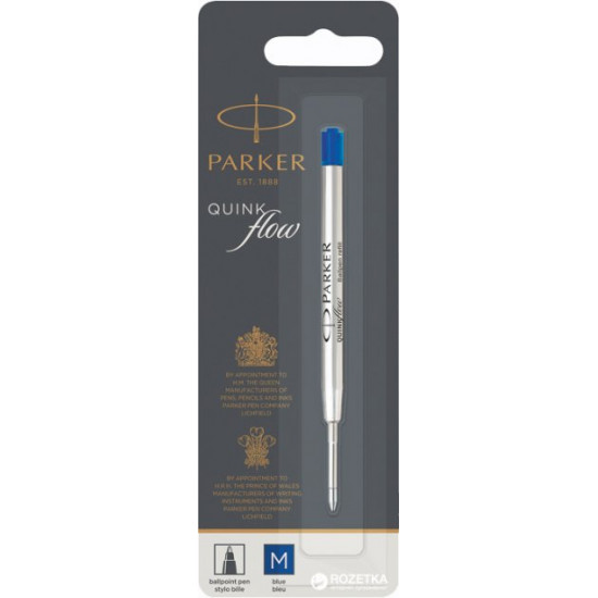  Стержень шариковый Parker QuinkFlow Синий M (10 232BLU)