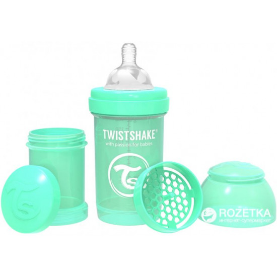 Пляшечка для годування антиколікова Twistshake з силіконовою соскою 180 мл (7350083122513) Пляшечка для годування антиколікова Twistshake з силіконовою соскою 180 мл (7350083122513)
