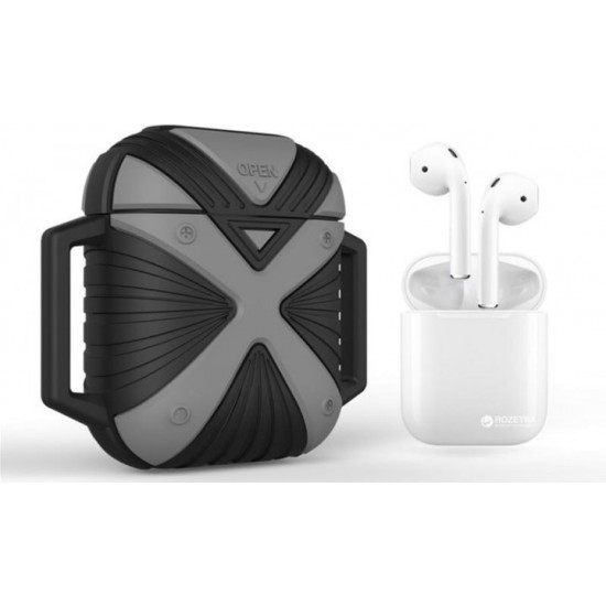 Чохол X-HuWei i-Smile для Apple AirPods IPH1443 Gray+Black (702336) Чохол X-HuWei i-Smile для Apple AirPods IPH1443 Gray+Black (702336)