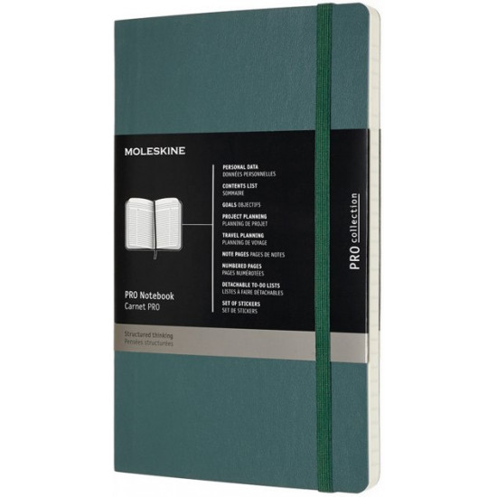Записная книга Недатированная Moleskine PRO 13 х 21 см 240 страниц Зелёная (8058647620794) Записная книга Недатированная Moleskine PRO 13 х 21 см 240 страниц Зелёная (8058647620794)