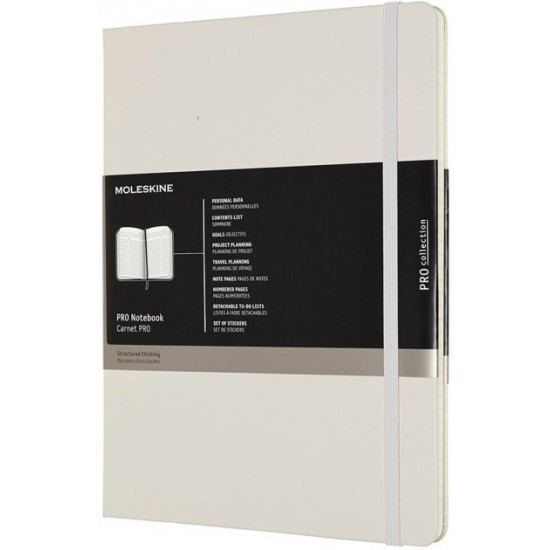  Записная книга Недатированная Moleskine PRO 19 x 25 см 192 страницы Серая (8058647620824)