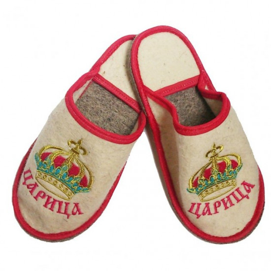 Sauna slippers Unomag Tsaritsa natural wool 37-38 Sauna slippers Unomag Tsaritsa natural wool 37-38