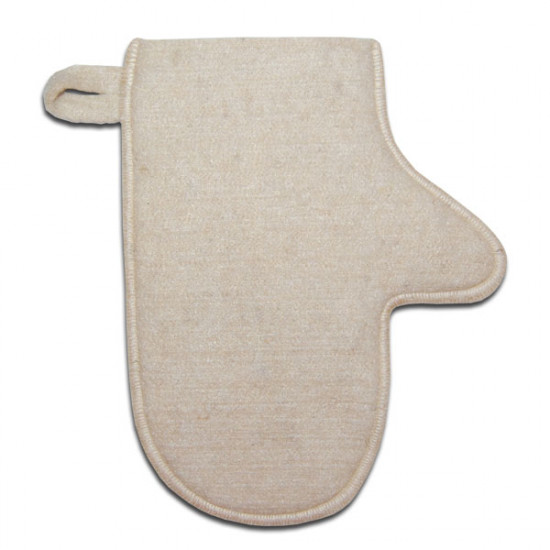 Bath mitten (beige wool) Bath mitten (beige wool)