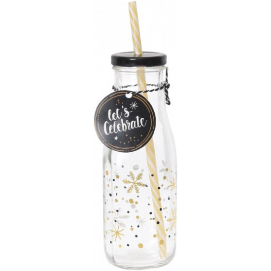 Бутылка для воды и напитков Excellent Houseware 450 мл (170427240_snowflake) Бутылка для воды и напитков Excellent Houseware 450 мл (170427240_snowflake)