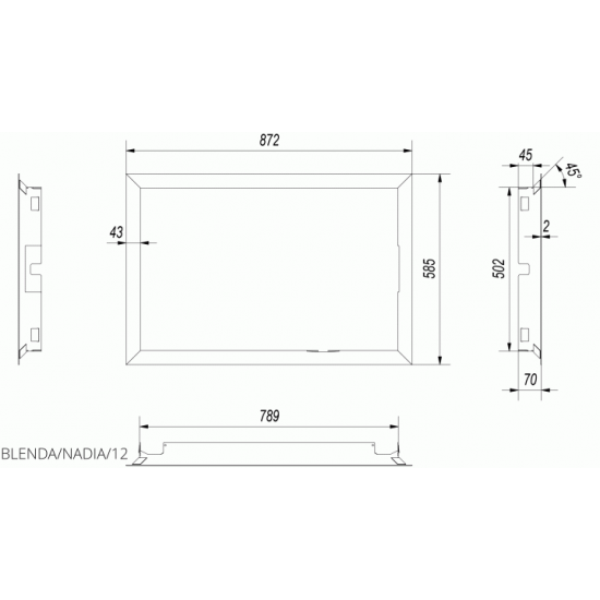 Kratki steel frame for NADIA 12 (standard) Kratki steel frame for NADIA 12 (standard)