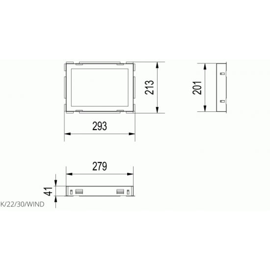 Рамка для решітки Kratki WIND 22x30 Рамка для решітки Kratki WIND 22x30