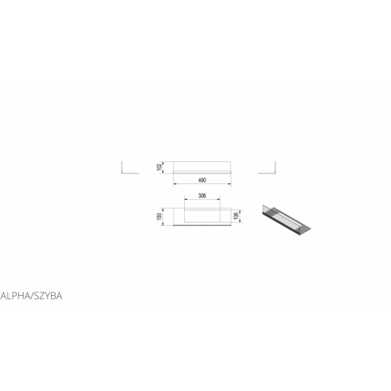 Стекло для біокаміну Kratki ALPHA Стекло для біокаміну Kratki ALPHA