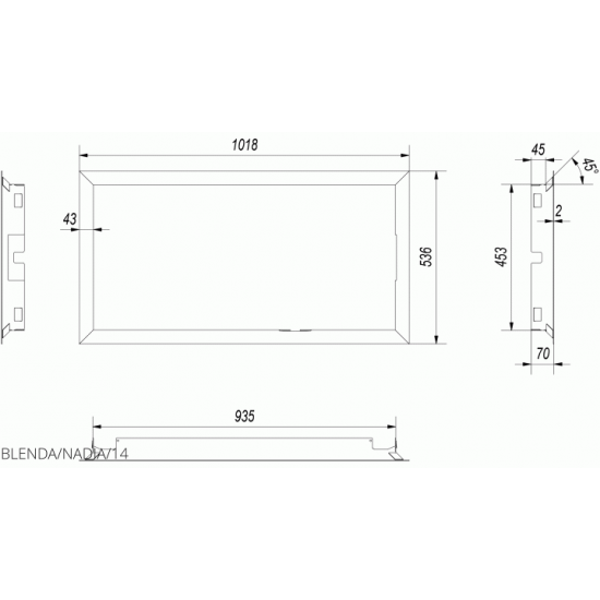 Kratki steel frame for NADIA 14 (standard) Kratki steel frame for NADIA 14 (standard)