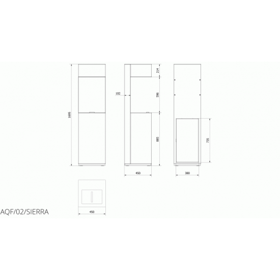 SIERRA Kratki housing for cover AQF 02 SIERRA Kratki housing for cover AQF 02