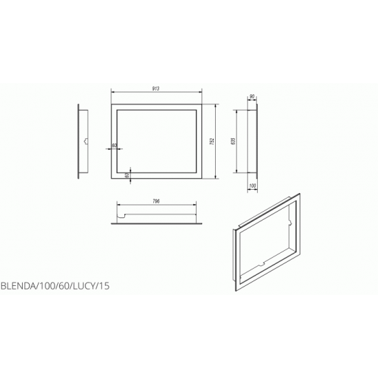 Steel frame Kratki 90° for LUCY/15 Steel frame Kratki 90° for LUCY/15