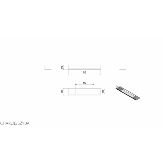 Стекло для біокаміну Kratki CHARLIE Стекло для біокаміну Kratki CHARLIE