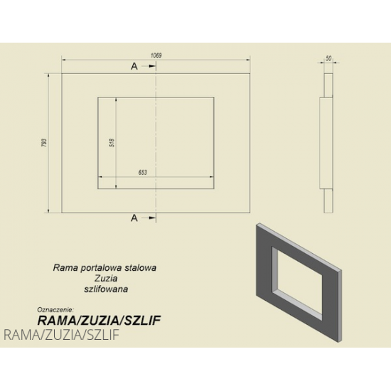 Frame polished by Kratki for ZUZIA Frame polished by Kratki for ZUZIA