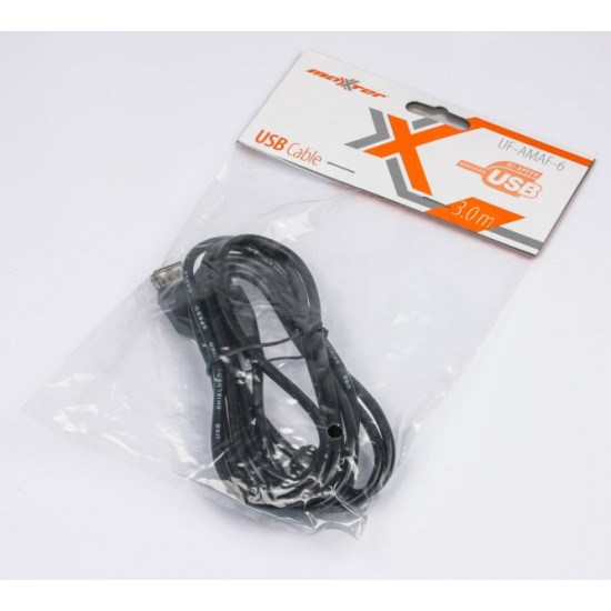 Подовжувач Maxxter USB 2.0 3 м Black (U-AMAF-10)