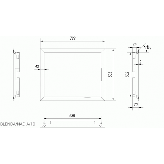 Kratki steel frame for NADIA 10 (standard) Kratki steel frame for NADIA 10 (standard)