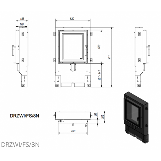 Дверцята Kratki FS 8N Дверцята Kratki FS 8N