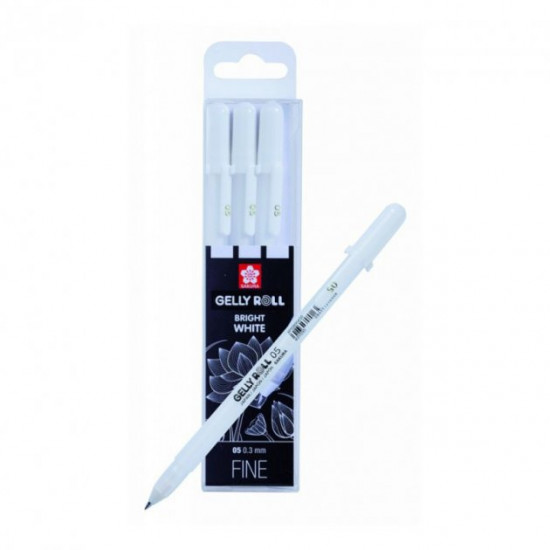 Set of gel pens Sakura Gelly Roll Fine 05 3 pcs White (POXPGBWH3A) Set of gel pens Sakura Gelly Roll Fine 05 3 pcs White (POXPGBWH3A)