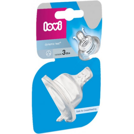 Lovi Dynamic silicone nipple variable flow from 3 months 1 piece (18/760) (5903407187600) Lovi Dynamic silicone nipple variable flow from 3 months 1 piece (18/760) (5903407187600)
