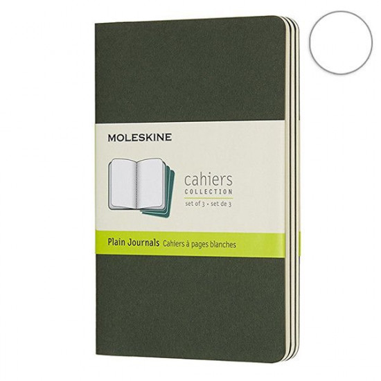 3 Moleskine Cahier notebooks small green CH013K15 3 Moleskine Cahier notebooks small green CH013K15