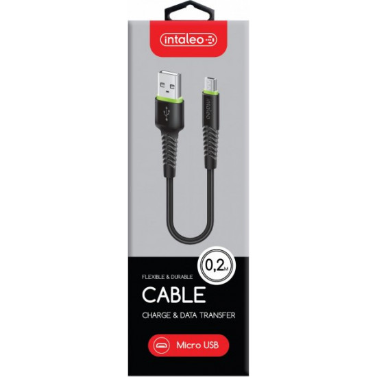 Кабель Intaleo CBFLEXM0 Micro USB 0.2 м Black (1283126487422)