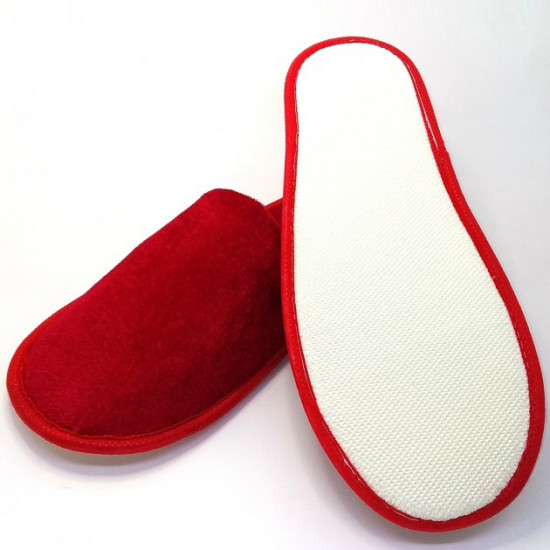 Velor slippers for home or hotel 10 pairs Luxyart 29 cm (ob00000512) Red Velor slippers for home or hotel 10 pairs Luxyart 29 cm (ob00000512) Red
