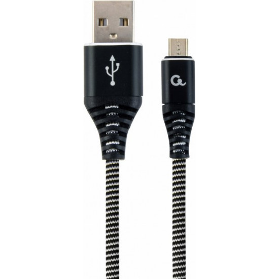 Кабель Cablexpert USB - MicroUSB 2 м Black/White (CC-USB2B-AMmBM-2M-BW) Кабель Cablexpert USB - MicroUSB 2 м Black/White (CC-USB2B-AMmBM-2M-BW)