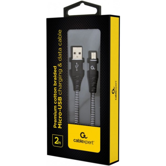 Кабель Cablexpert USB - MicroUSB 2 м Black/White (CC-USB2B-AMmBM-2M-BW) Кабель Cablexpert USB - MicroUSB 2 м Black/White (CC-USB2B-AMmBM-2M-BW)