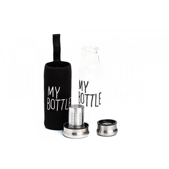 Стеклянная бутылка My Bottle J768 420 мл с ситечком для заварки серебряный Стеклянная бутылка My Bottle J768 420 мл с ситечком для заварки серебряный