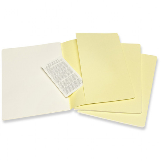 3 блокнота Moleskine Cahier больших желтых CH023M23 3 блокнота Moleskine Cahier больших желтых CH023M23