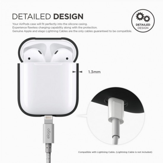 Чохол Elago Silicone Case для AirPods Black (EAPSC-BK) Чохол Elago Silicone Case для AirPods Black (EAPSC-BK)