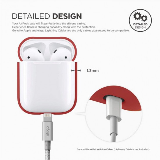 Чохол Elago Silicone Case для AirPods Red (EAPSC-RED) Чохол Elago Silicone Case для AirPods Red (EAPSC-RED)
