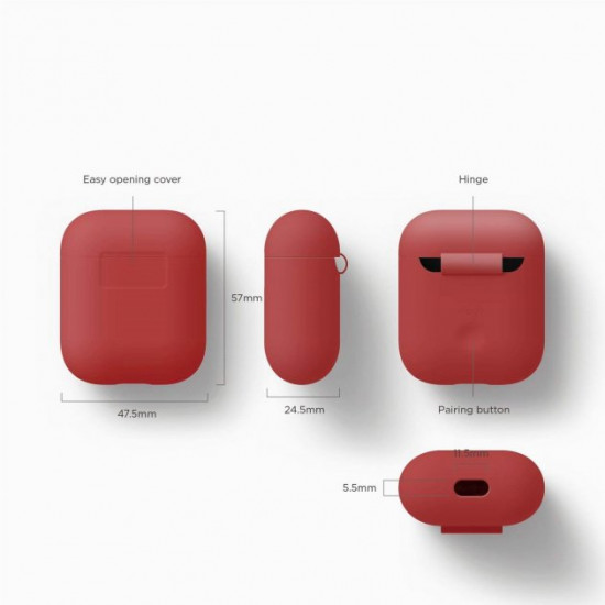 Чохол Elago Silicone Case для AirPods Red (EAPSC-RED) Чохол Elago Silicone Case для AirPods Red (EAPSC-RED)