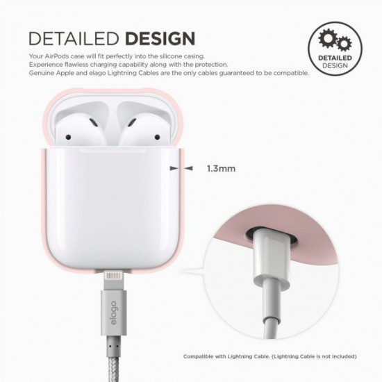 Чохол Elago Silicone Case для AirPods Pink (EAPSC-PK) Чохол Elago Silicone Case для AirPods Pink (EAPSC-PK)