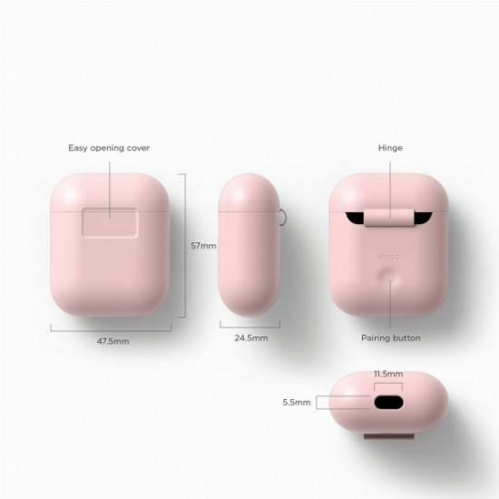 Чохол Elago Silicone Case для AirPods Pink (EAPSC-PK) Чохол Elago Silicone Case для AirPods Pink (EAPSC-PK)