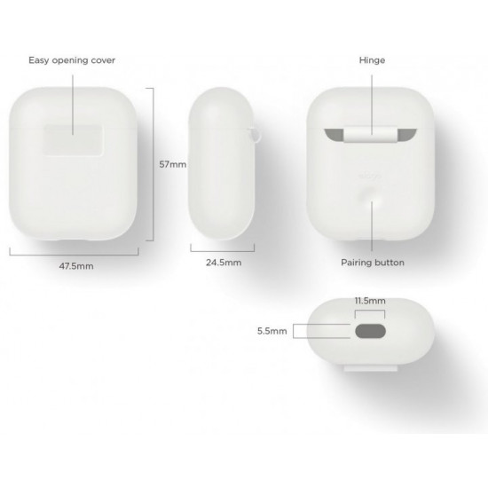 Чохол Elago Silicone Case для AirPods Nightglow Blue (EAPSC-LUBL) Чохол Elago Silicone Case для AirPods Nightglow Blue (EAPSC-LUBL)