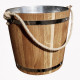 Bath bucket oak with metal insert 7 l. Bath bucket oak with metal insert 7 l.