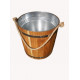 Bath bucket oak with metal insert 7 l. Bath bucket oak with metal insert 7 l.