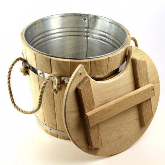 Steamer for broom oak with metal insert 15 l. Steamer for broom oak with metal insert 15 l.