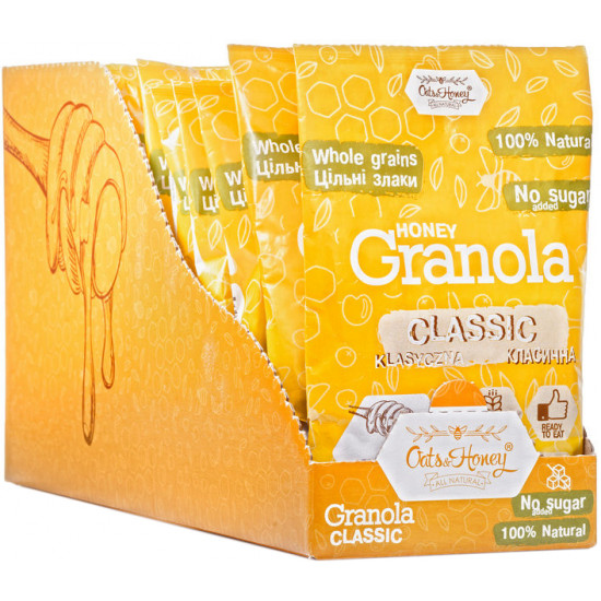 Упаковка гранола Oats & Honey Классическая 15 шт х 40 г (4820013331368) Упаковка гранола Oats & Honey Классическая 15 шт х 40 г (4820013331368)