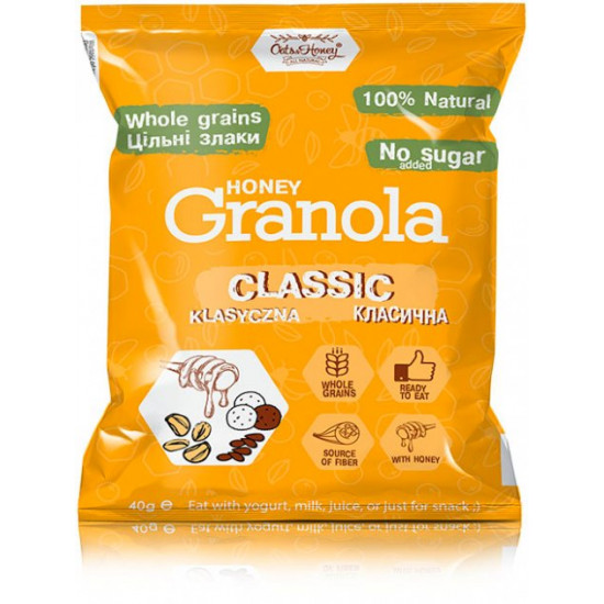 Упаковка гранола Oats & Honey Классическая 15 шт х 40 г (4820013331368) Упаковка гранола Oats & Honey Классическая 15 шт х 40 г (4820013331368)