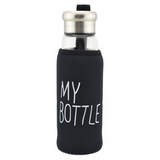 Стеклянная бутылка My Bottle 420 мл с ситечком для заварки серебряный Стеклянная бутылка My Bottle 420 мл с ситечком для заварки серебряный