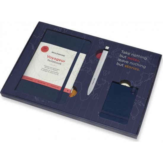 Набор Moleskine Вояжёр Синий Блокнот Вояжер + Ручка Go + Багажная бирка (8058647629858) Набор Moleskine Вояжёр Синий Блокнот Вояжер + Ручка Go + Багажная бирка (8058647629858)