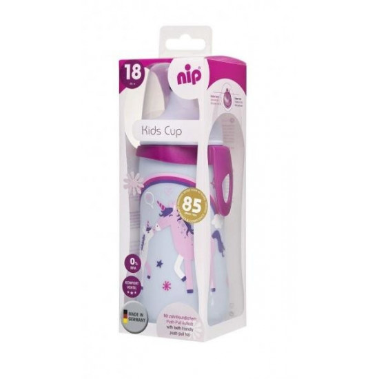 Nip PP Kids Cup Unicorns, light blue and purple, 330 ml (35052) Nip PP Kids Cup Unicorns, light blue and purple, 330 ml (35052)