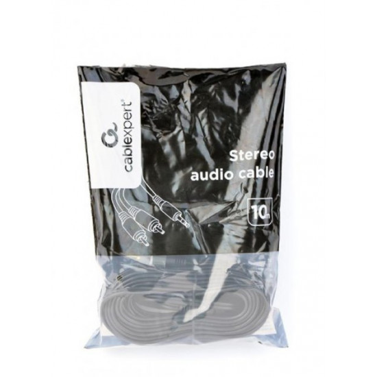  Кабель Audio 3.5мм-2RCA тюльпан Cablexpert 5m Black (CCA-352-5M)