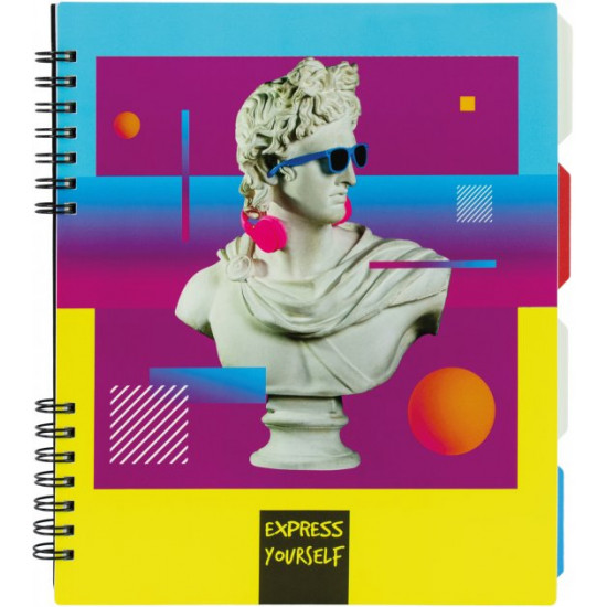 Notebook Optima Antique Multicolored B5 checkered 120 sheets (O20356-20)