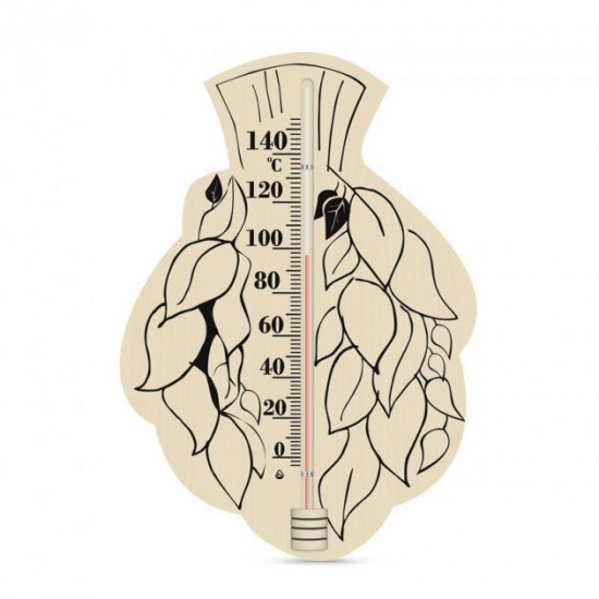 Sauna thermometer Steklopribor TS No. 6, base - wood (0...+150 °C) (300415) Sauna thermometer Steklopribor TS No. 6, base - wood (0...+150 °C) (300415)