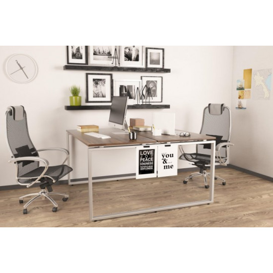 Двойной письменный стол Loft design Q-140 Орех Модена Двойной письменный стол Loft design Q-140 Орех Модена
