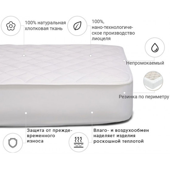 Наматрасник MirSon Natural Line Стандарт Тенсель (Modal) 984 70x190 (2200000834447) Наматрасник MirSon Natural Line Стандарт Тенсель (Modal) 984 70x190 (2200000834447)