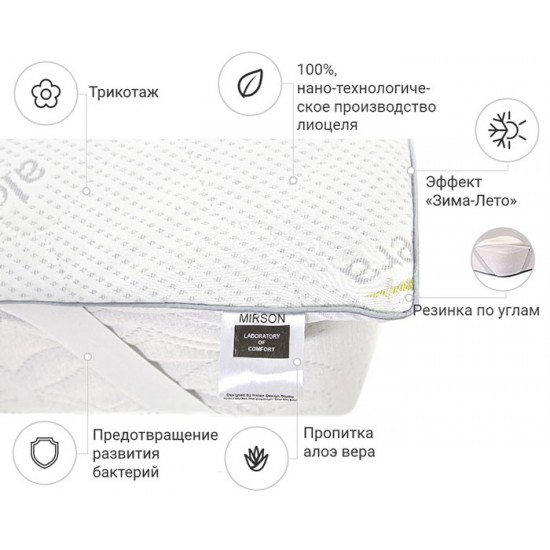 Mattress cover MirSon No. 1047 Alberto Tencel (Modal) Seasons Aloe Vera 70x130 cm (2200001508071) Mattress cover MirSon No. 1047 Alberto Tencel (Modal) Seasons Aloe Vera 70x130 cm (2200001508071)