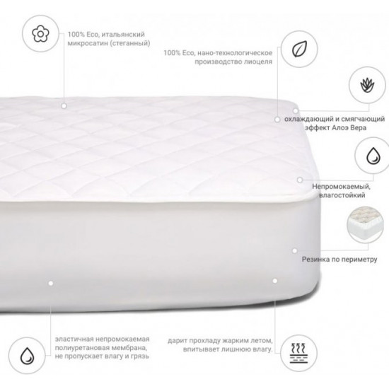 Mattress cover MirSon Standard Tencel (Modal) Aloe Vera 310 180x200 (2200000355089) Mattress cover MirSon Standard Tencel (Modal) Aloe Vera 310 180x200 (2200000355089)