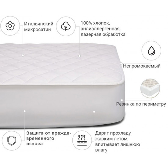 Anti-allergenic mattress cover MirSon Standard Eco 224 60x120 (2200000330109) Anti-allergenic mattress cover MirSon Standard Eco 224 60x120 (2200000330109)
